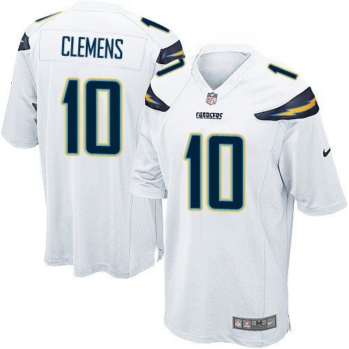 Men's Game Kellen Clemens Nike Jersey White Road - #10 NFL Los Angeles Chargers